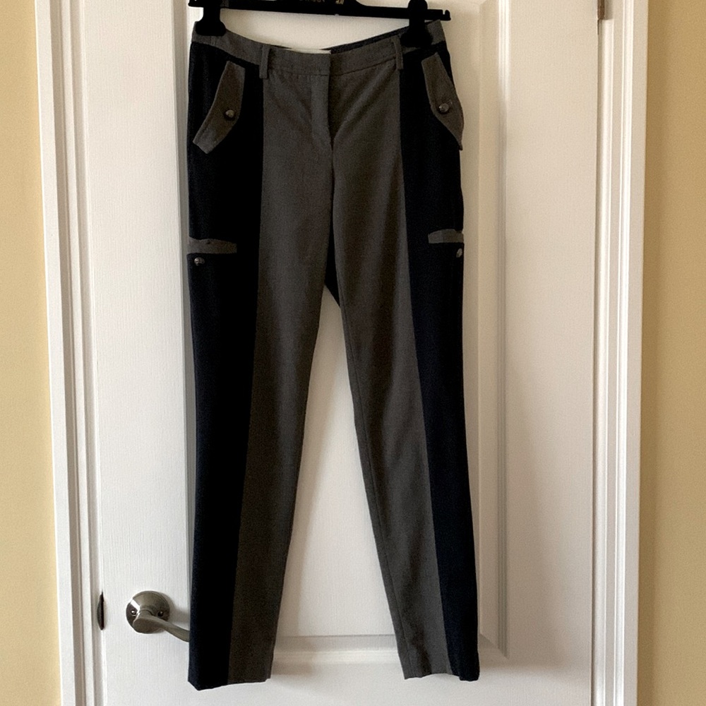 Leirsdottior grey and navy military style pants size 4